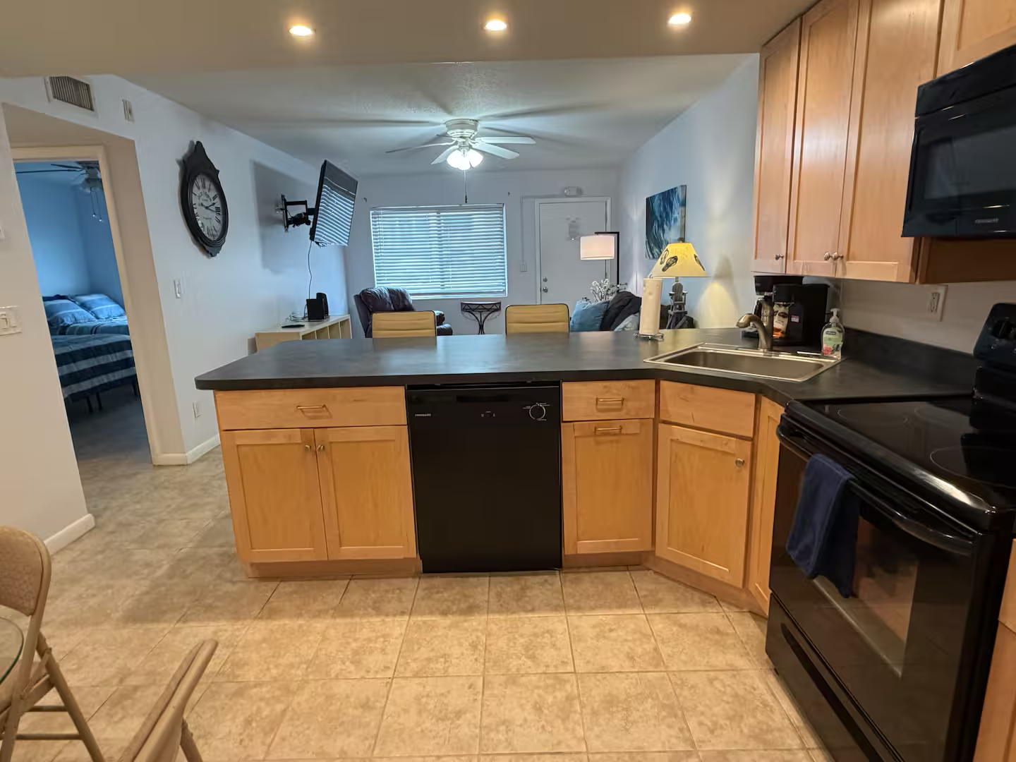 Kitchen appliances at Marlin 305 Cocoa Beach condo