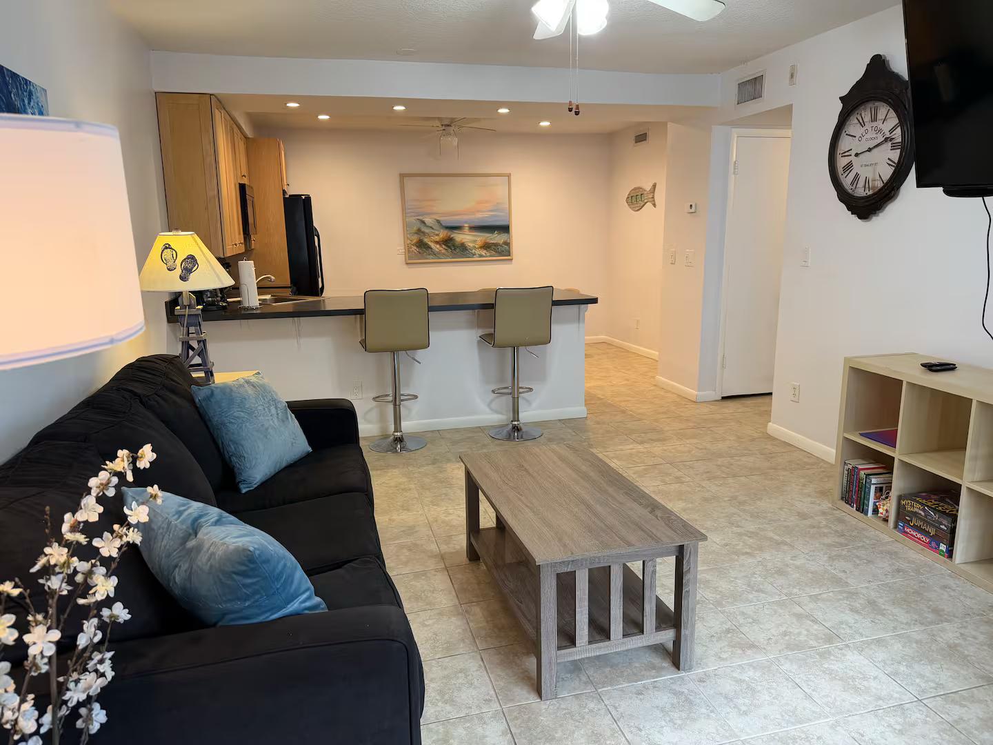 Living room at Marlin 305 Cocoa Beach vacation rental