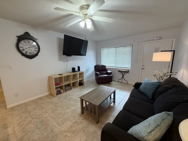 Living area and seating at Marlin 305 Cocoa Beach condo