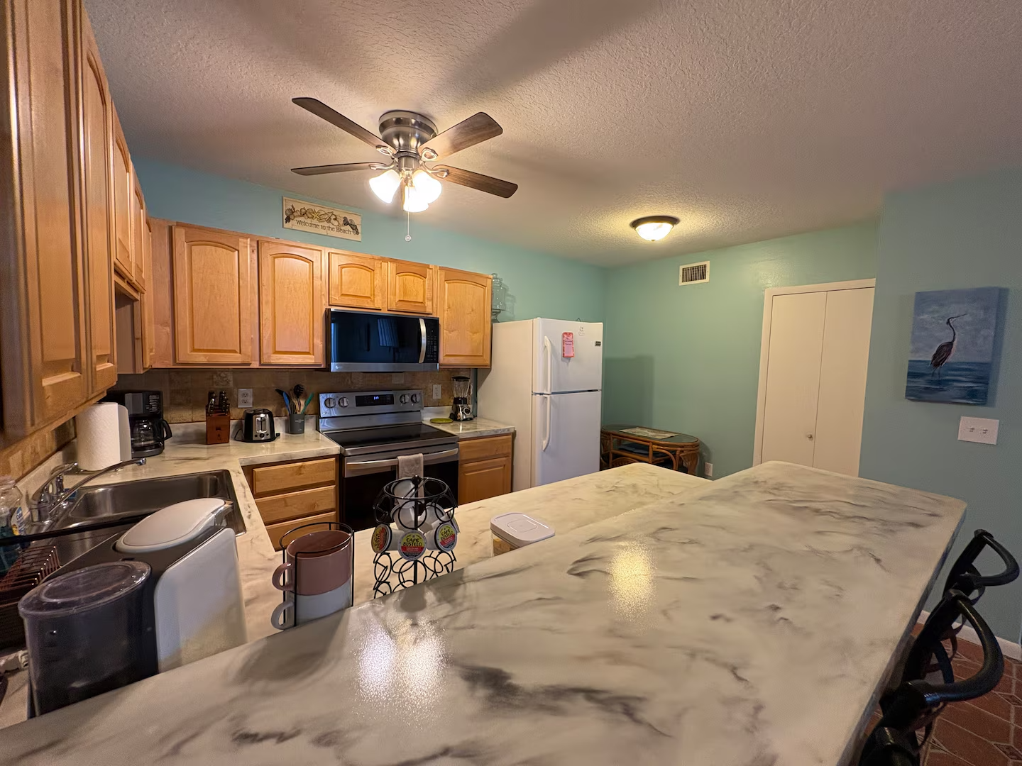 Full kitchen at Marlin 309 Cocoa Beach vacation rental