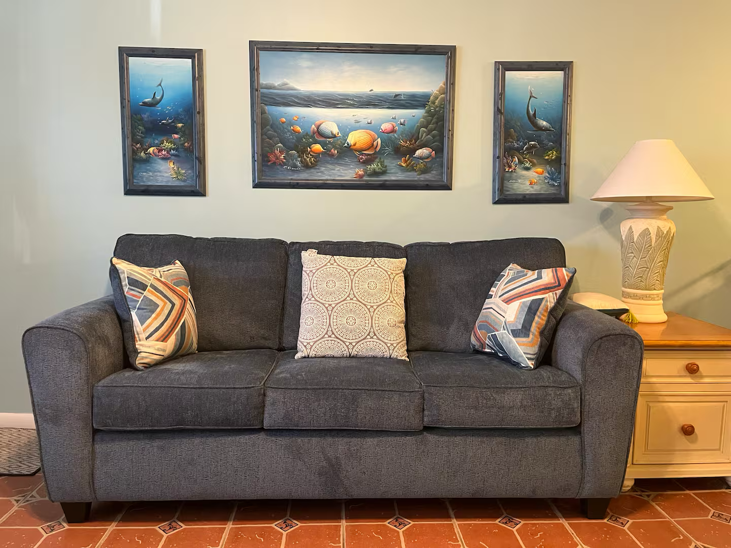 Seating area at Marlin 309 Cocoa Beach condo