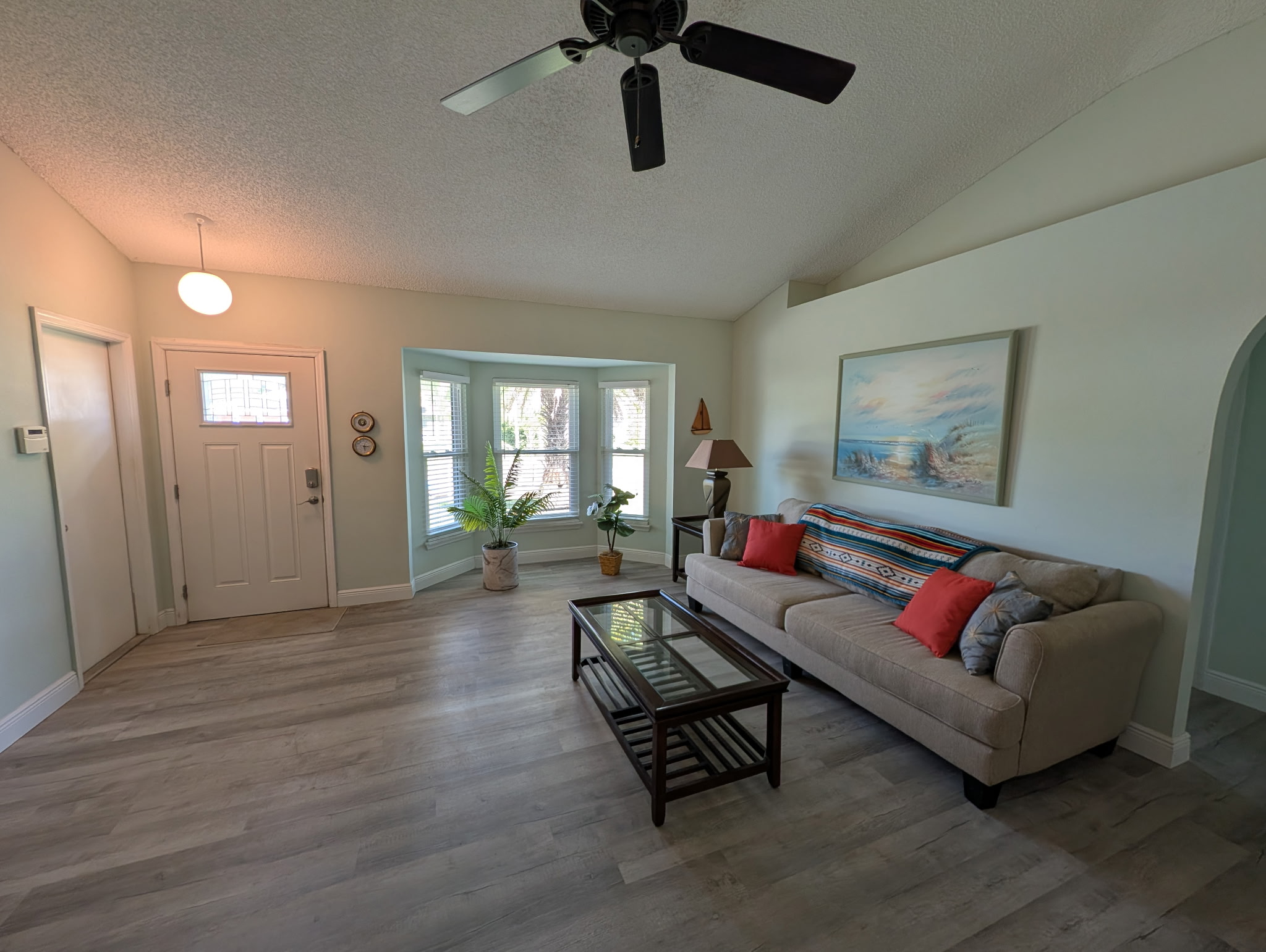 Living room at Palm Bay Retreat vacation rental
